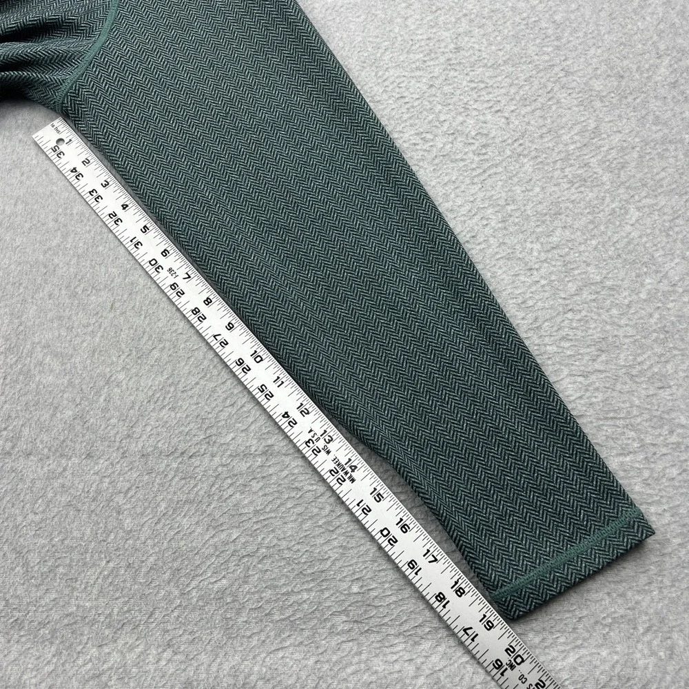 Field Day Sporting Co 1/4 Zip Pullover Mens Large Green Herringbone Stretch Golf
